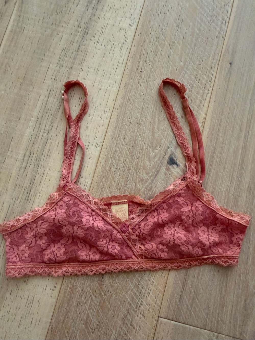 Lace Bralette Vintage Pink - Women Intimates